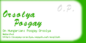 orsolya posgay business card